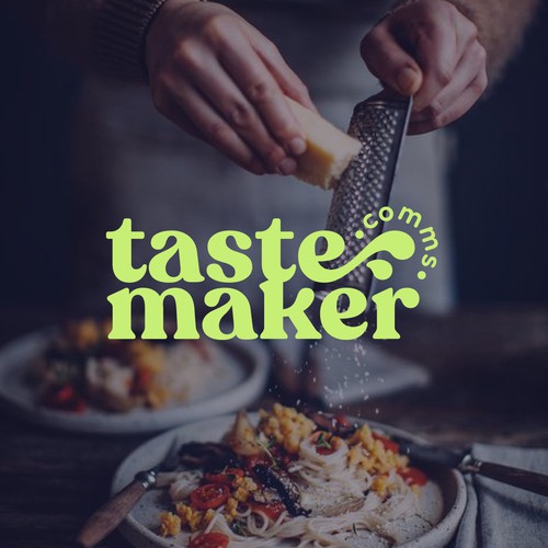 Artisanal design with the title 'tastemaker comms'