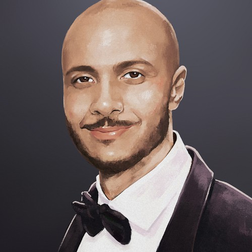 Funeral design with the title 'portrait for a funeral'