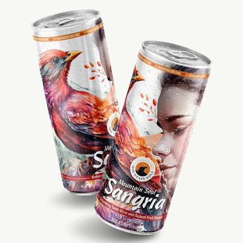 Vineyard design with the title 'Mountain Soul Sangria on the GO!'