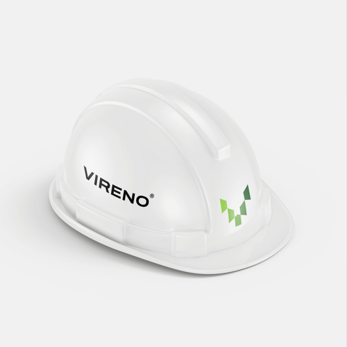 Cityscape design with the title 'Building V for Vireno'