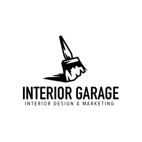 Home logo with the title 'minimalist logo design for interior garage'