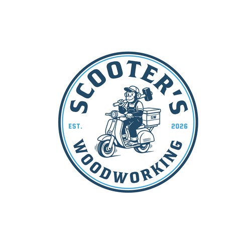 Woodworking logo with the title 'Scooter's Woodworking'