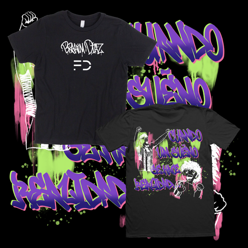 Graffiti t-shirt with the title 'Brahim Diaz Graffiti Style'