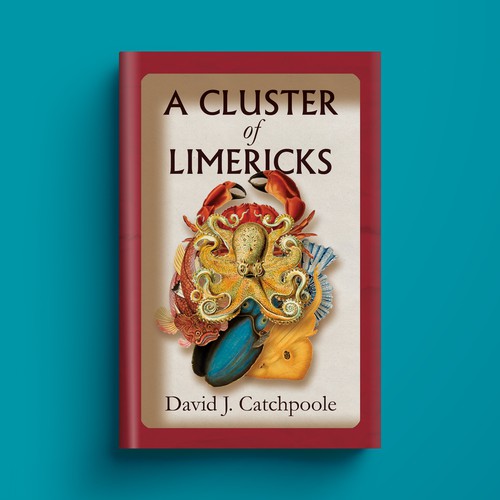 Vintage book cover with the title 'Book cover for poetry book'