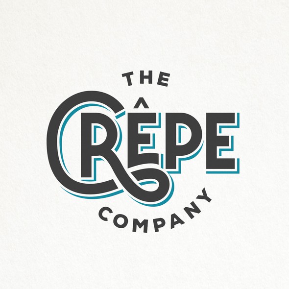 Best adobe fonts logo with the title 'HIP AND SIMPLE TYPOGRAPHY LOGO FOR THE CREPE COMPANY '