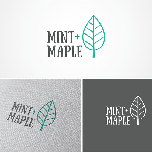 Maple design with the title 'Logo for a boutique 'Mint+Maple''