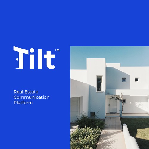 Door design with the title 'Custom wordmark for Tilt'