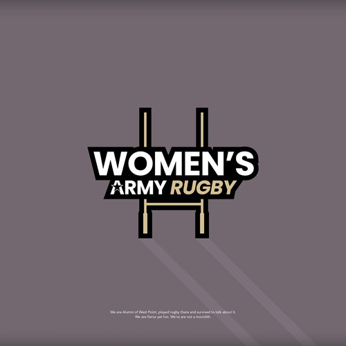 Rugby logo with the title 'Women Army Rugby'