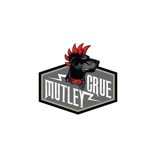 Heavy metal logo with the title 'Mutley Grue'