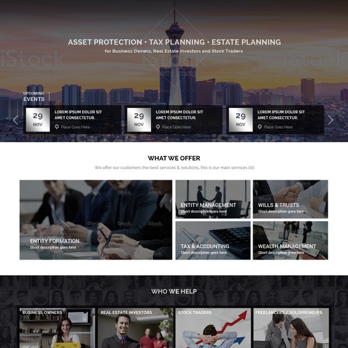 Accounting website with the title 'Anderson Website Design'