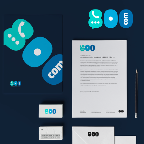 Communications brand with the title '800'