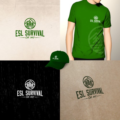 Rugged design with the title 'Logo for ESL Survival'