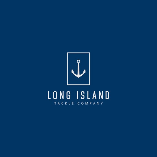 Fishing brand with the title 'long island logo proposal'