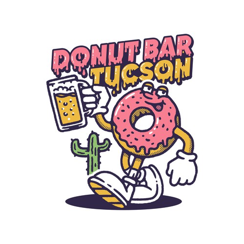 Mascot t-shirt with the title 'T-Shirt design for Donut Bar Tucson'