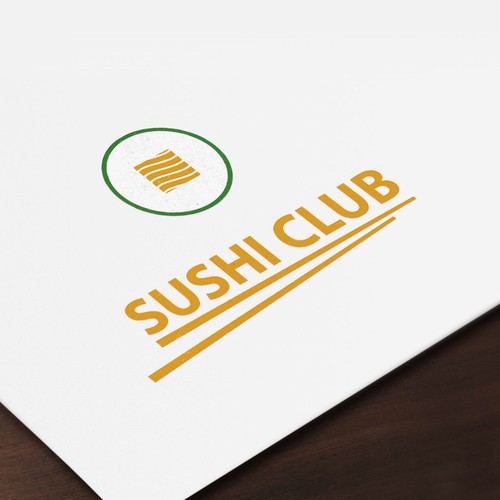 Fish brand with the title 'Sushi Club Logo Design'