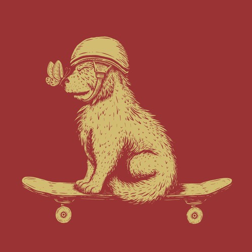 Wolf t-shirt with the title 'Minimalist handdrawn'