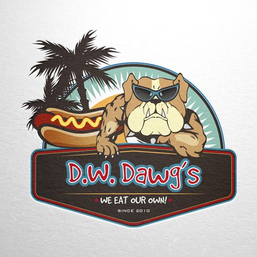 Street food logo with the title 'nostalgic hot dogs, modern approach!'