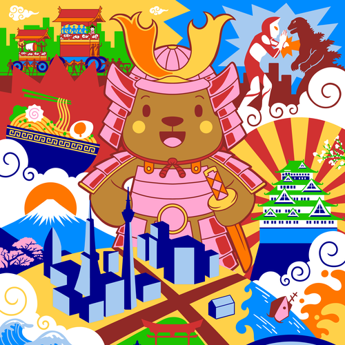 Japanese artwork with the title 'Talin Endcap World Series - Japan'