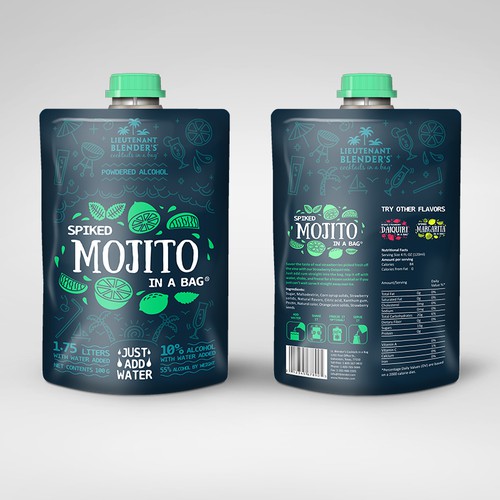 Bag packaging with the title 'Cocktails in a Bag'