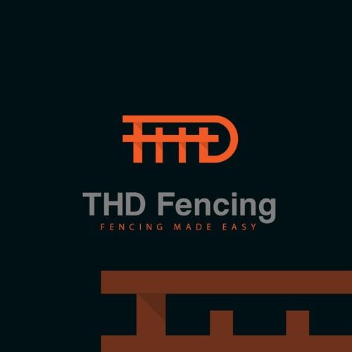 Fencing logo with the title 'THD fence'