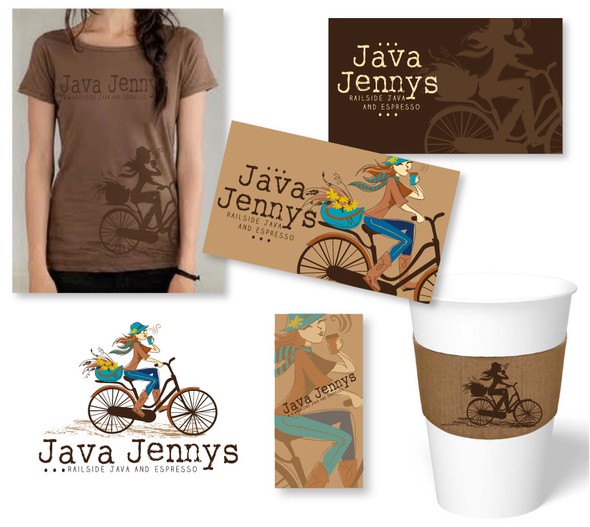 Java design with the title 'Creative ideas, please! Java Jenny's needs a logo!'