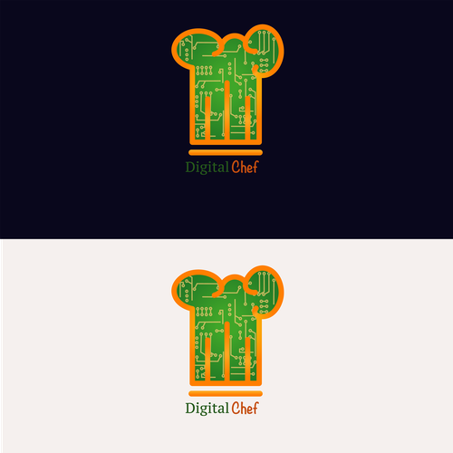 Chef hat logo with the title 'Modern Logo for a Software tool for chefs'