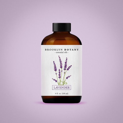 Classy label with the title 'Label concept for Essential Oil company'