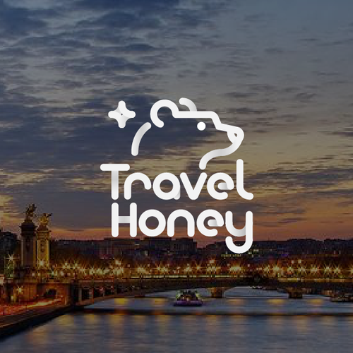 Travel agency logo with the title 'Travel Honey'
