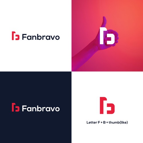 Thumb logo with the title 'modern logo for fan bravo'