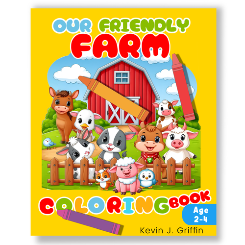 Coloring design with the title 'Our friendly farm '