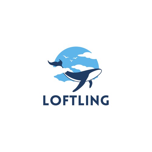 Whale logo with the title 'Loftling Logo'