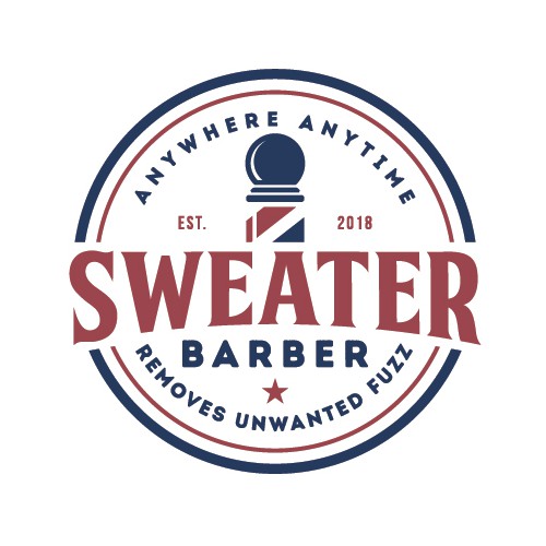 Barbershop logo with the title 'Sweater barber'