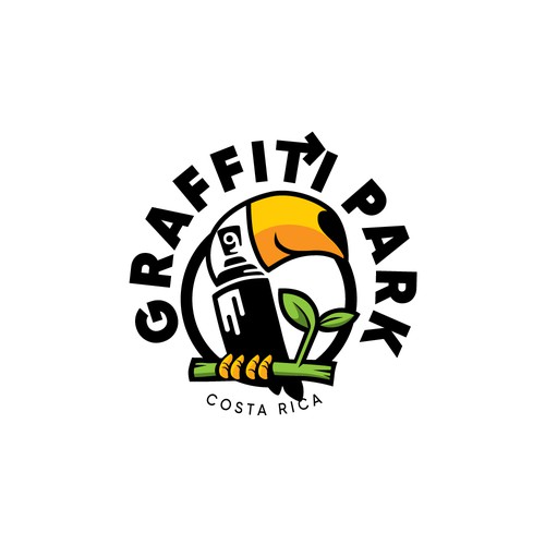 Graffiti logo with the title 'Creative logo for graffiti park in costa rica'