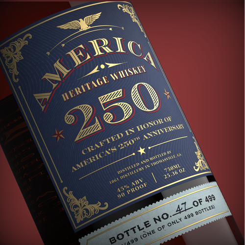 Whiskey packaging with the title 'Traditional Whiskey Label Design'