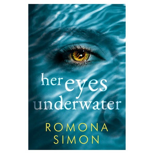 Thriller book cover with the title 'Book cover for "Her Eyes Underwater"'