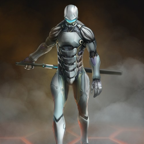 Robot illustration with the title 'Ninja robot'