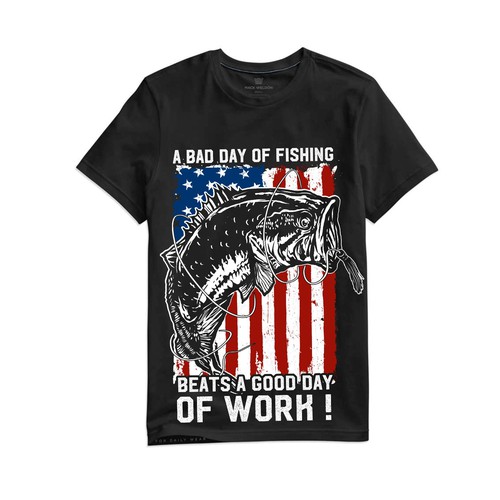 Fishing t-shirt with the title 'big bass fish'