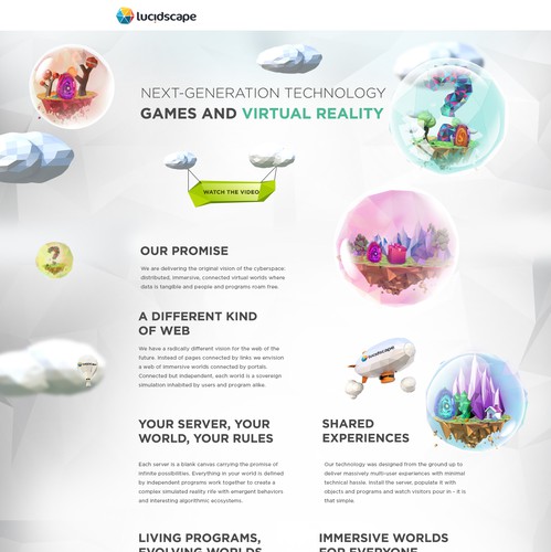 Colorful website with the title 'Website for a Cutting-Edge Tech Company that will soon be all over the NEWS!'