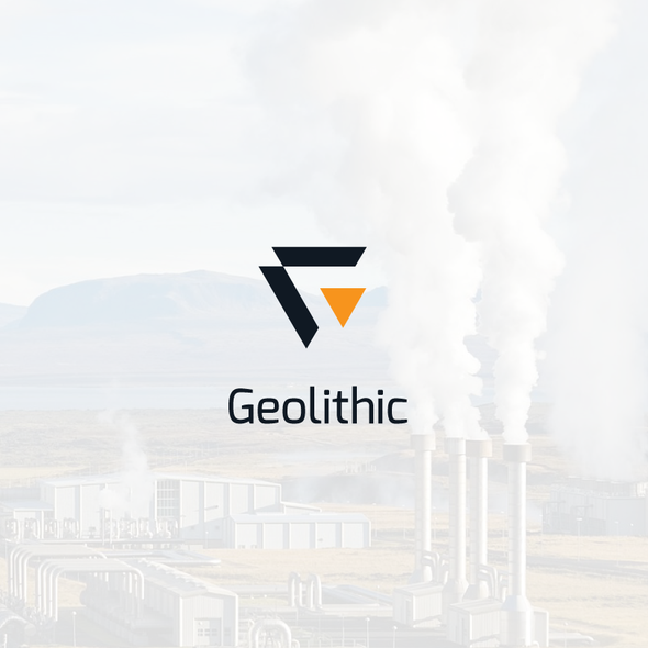 Renewable energy logo with the title 'Geolithic Geometric logo'