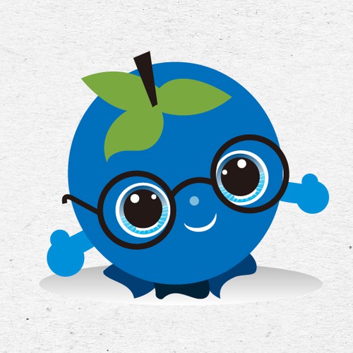 Blueberry logo with the title 'cute blueberry cartoon character '