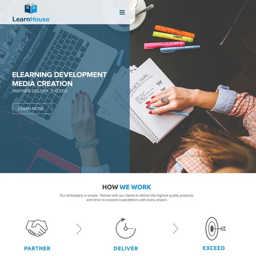 Content design with the title 'Outsourcing site'