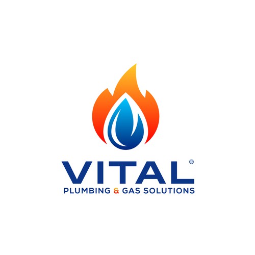 Plumbing logo with the title 'Vital Plumbing & Gas Solutions'
