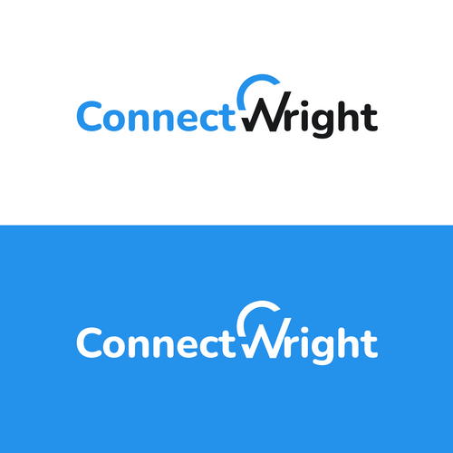 Communication logo with the title 'ConnectWright Logo Design'