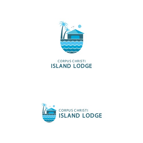 Residential logo with the title 'Fun logo design for Island Lodge'