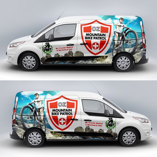 Car graphics design with the title 'Car Wrap'