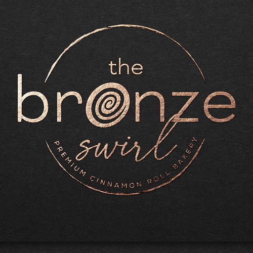 Food logo with the title 'THE BRONZE SWIRL'