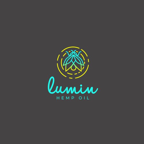 Hemp oil logo with the title 'Lumin Hemp Oil'