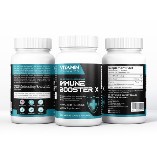 Supplement label with the title 'Vitamin Dynamics'