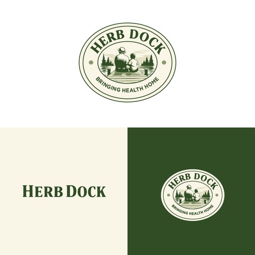 Dock logo with the title 'Herb Dock Logo'