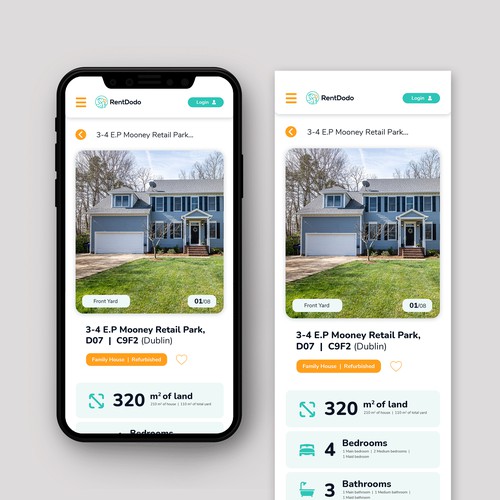 Holiday website with the title 'Property Rental Website Design'